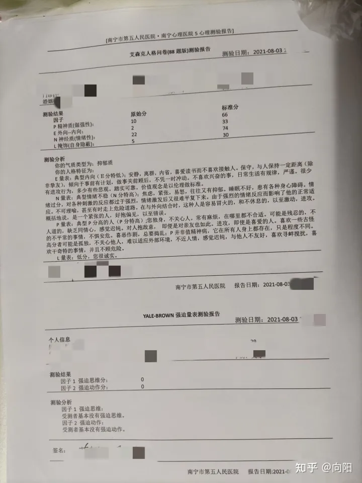 广西南宁市第五人民医院-心理医院，抑郁症检查